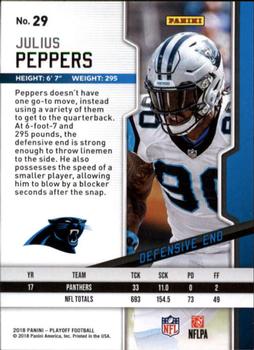2018 Panini Playoff #29 Julius Peppers Back