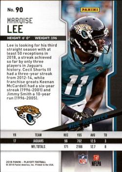 2018 Panini Playoff #90 Marqise Lee Back