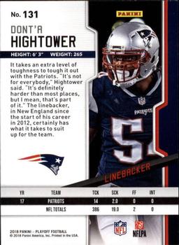 2018 Panini Playoff #131 Dont'a Hightower Back