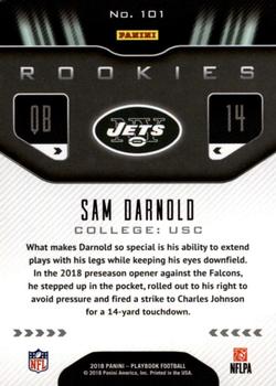 2018 Panini Playbook #101 Sam Darnold Back