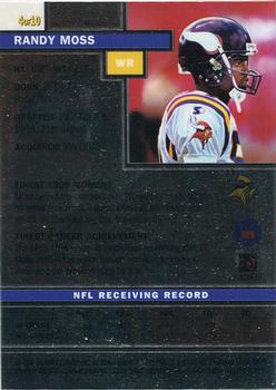 1999 Finest - Pro Bowl Promos Jumbos #4 Randy Moss Back