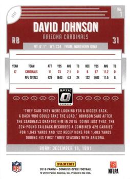 2018 Donruss Optic #1 David Johnson Back