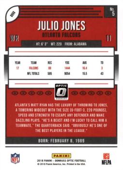 2018 Donruss Optic #5 Julio Jones Back