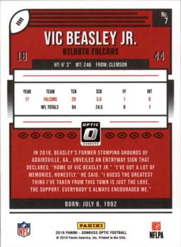 2018 Donruss Optic #7 Vic Beasley Jr. Back