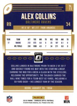 2018 Donruss Optic #11 Alex Collins Back