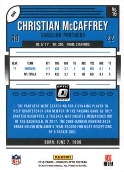 2018 Donruss Optic #16 Christian McCaffrey Back