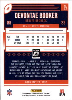 2018 Donruss Optic #33 Devontae Booker Back