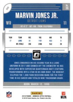 2018 Donruss Optic #36 Marvin Jones Jr. Back