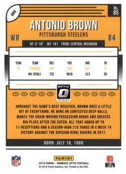 2018 Donruss Optic #85 Antonio Brown Back