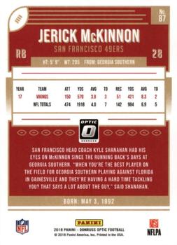 2018 Donruss Optic #87 Jerick McKinnon Back