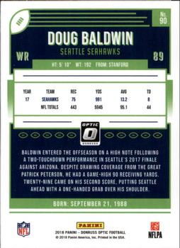 2018 Donruss Optic #90 Doug Baldwin Back