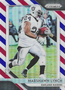 2018 Panini Prizm - Prizm Red White and Blue #48 Marshawn Lynch Front