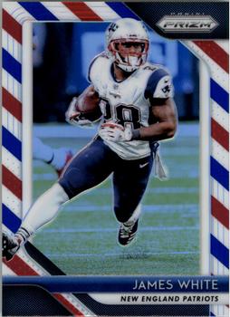 2018 Panini Prizm - Prizm Red White and Blue #72 James White Front