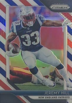 2018 Panini Prizm - Prizm Red White and Blue #75 Jeremy Hill Front