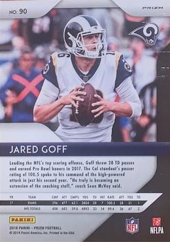 2018 Panini Prizm - Prizm Red White and Blue #90 Jared Goff Back