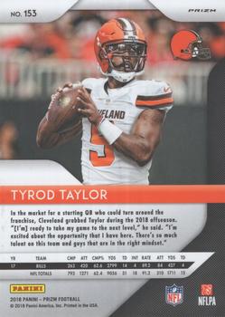 2018 Panini Prizm - Prizm Red White and Blue #153 Tyrod Taylor Back