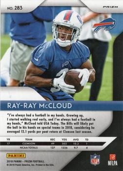 2018 Panini Prizm - Prizm Red White and Blue #283 Ray-Ray McCloud Back