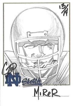 2003-09 TK Legacy Notre Dame Fighting Irish - Hand Drawn Sketches #NNO Rick Mirer Front