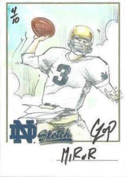 2003-09 TK Legacy Notre Dame Fighting Irish - Hand Drawn Sketches #NNO Rick Mirer Front