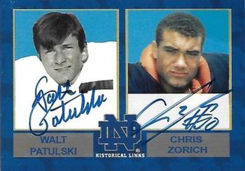 2003-09 TK Legacy Notre Dame Fighting Irish - Historical Links Autographs #HL12 Chris Zorich / Walt Patulski Front