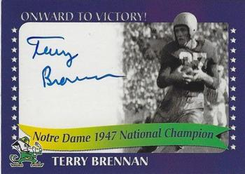 2003-09 TK Legacy Notre Dame Fighting Irish - National Championship Autographs #1947B Terry Brennan Front