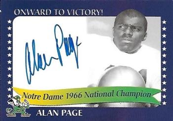 2003-09 TK Legacy Notre Dame Fighting Irish - National Championship Autographs #1966A Alan Page Front