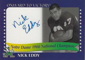 2003-09 TK Legacy Notre Dame Fighting Irish - National Championship Autographs #1966B Nick Eddy Front