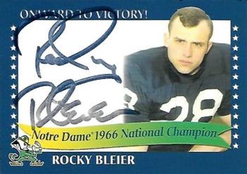 2003-09 TK Legacy Notre Dame Fighting Irish - National Championship Autographs #1966G Rocky Bleier Front