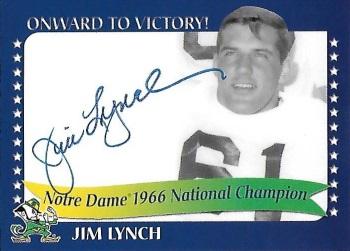 2003-09 TK Legacy Notre Dame Fighting Irish - National Championship Autographs #1966I Jim Lynch Front