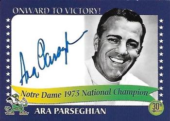2003-09 TK Legacy Notre Dame Fighting Irish - National Championship Autographs #1973A Ara Parseghian Front