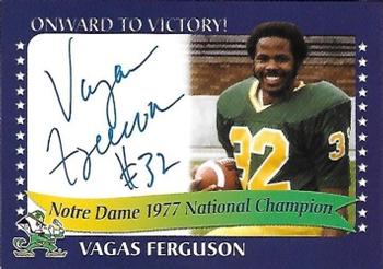 2003-09 TK Legacy Notre Dame Fighting Irish - National Championship Autographs #1977A Vagas Ferguson Front