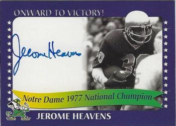 2003-09 TK Legacy Notre Dame Fighting Irish - National Championship Autographs #1977B Jerome Heavens Front