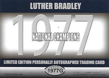 2003-09 TK Legacy Notre Dame Fighting Irish - National Championship Autographs #1977G Luther Bradley Back
