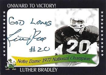 2003-09 TK Legacy Notre Dame Fighting Irish - National Championship Autographs #1977G Luther Bradley Front
