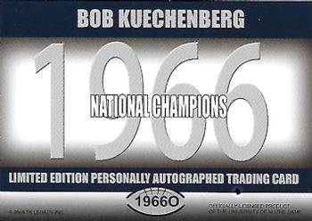 2003-09 TK Legacy Notre Dame Fighting Irish - National Championship Autographs #1966O Bob Kuechenberg Back