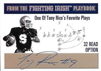 2003-09 TK Legacy Notre Dame Fighting Irish - Legacy Playbook Autographs #NDP1 Tony Rice Front