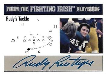 2003-09 TK Legacy Notre Dame Fighting Irish - Legacy Playbook Autographs #NDP2 Rudy Ruettiger Front