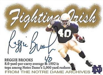 2003-09 TK Legacy Notre Dame Fighting Irish - Historical Archives Autographs #AR2 Reggie Brooks Front