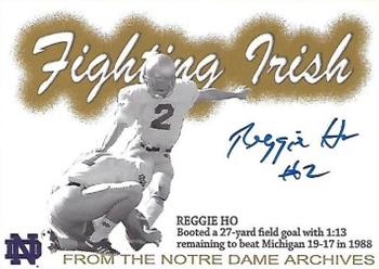 2003-09 TK Legacy Notre Dame Fighting Irish - Historical Archives Autographs #AR3 Reggie Ho Front