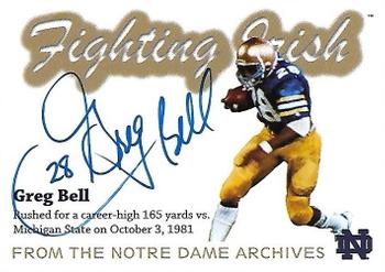 2003-09 TK Legacy Notre Dame Fighting Irish - Historical Archives Autographs #AR15 Greg Bell Front