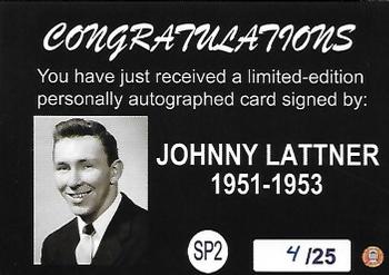 2003-09 TK Legacy Notre Dame Fighting Irish - Silver Signature Autographs #SP2 Johnny Lattner Back