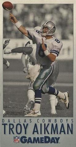 1992 GameDay Super Bowl XXVII Program Promos #1 Troy Aikman Front
