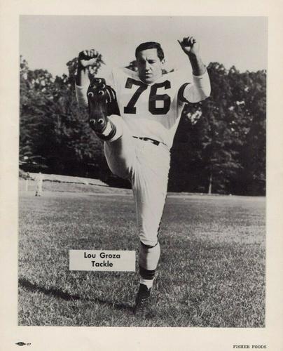 1954 Fisher Foods Cleveland Browns Premiums #NNO Lou Groza Front