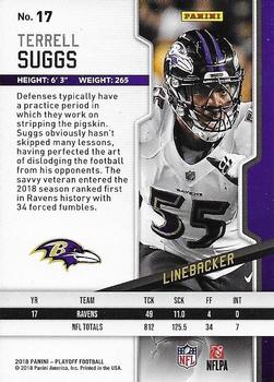 2018 Panini Playoff - Goal Line #17 Terrell Suggs Back