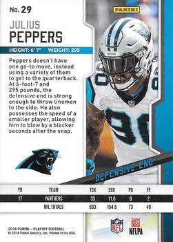 2018 Panini Playoff - Goal Line #29 Julius Peppers Back