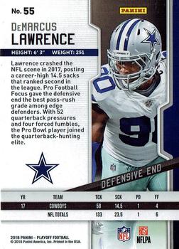 2018 Panini Playoff - Goal Line #55 DeMarcus Lawrence Back