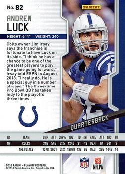 2018 Panini Playoff - Kickoff #82 Andrew Luck Back