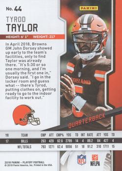 2018 Panini Playoff - Red Zone #44 Tyrod Taylor Back