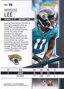 2018 Panini Playoff - Red Zone #90 Marqise Lee Back