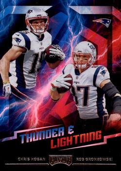 2018 Panini Playoff - Thunder & Lightning #12 Chris Hogan / Rob Gronkowski Front
